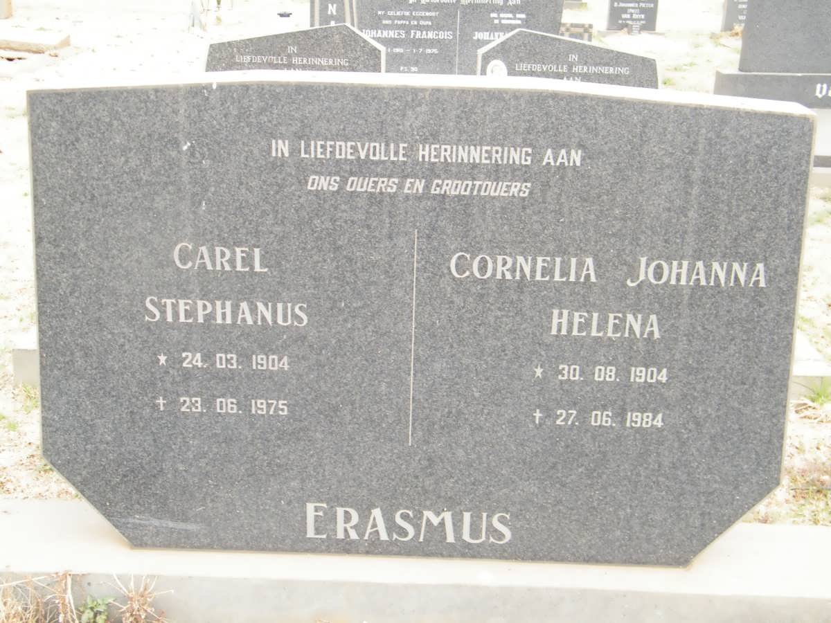 ERASMUS Carel Stephanus 1904-1975 &amp; Cornelia Johanna Helena 1904-1984