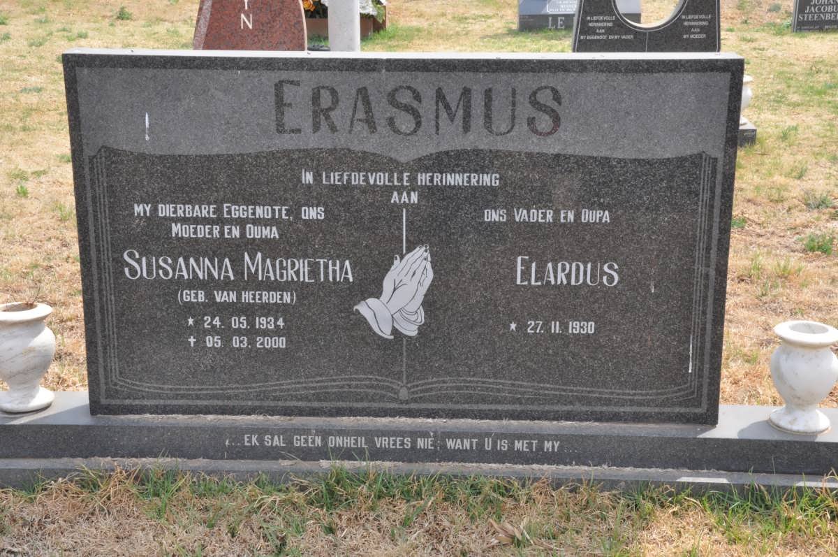 ERASMUS Elardus 1930- &amp; Susanna Magrietha VAN HEERDEN 1934-2000