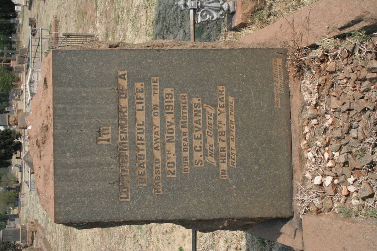 EVANS S.C. nee GOETZ -1919
