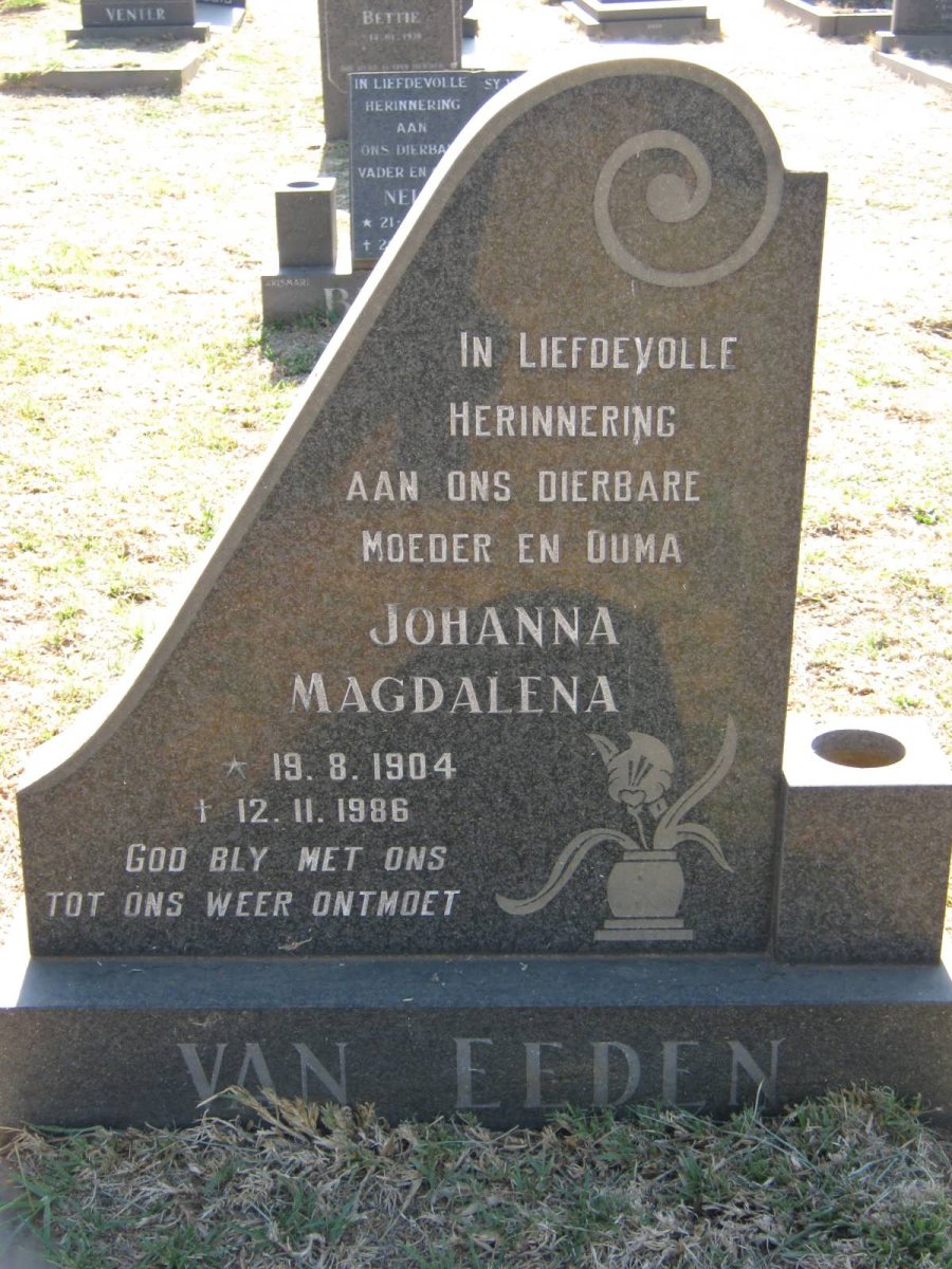 EEDEN Johanna Magdalena, van 1904-1986