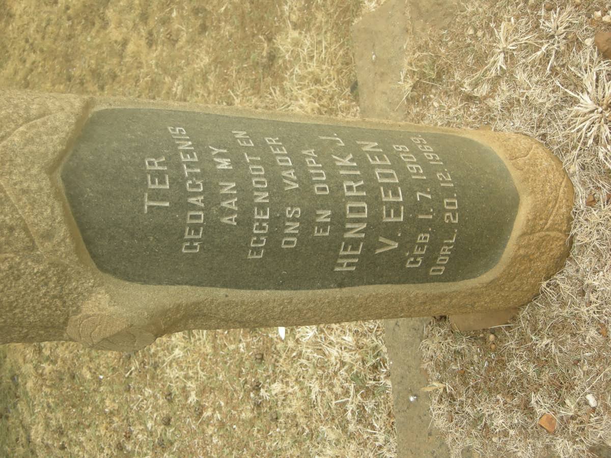 EEDEN Hendrik J., van 1908-1969