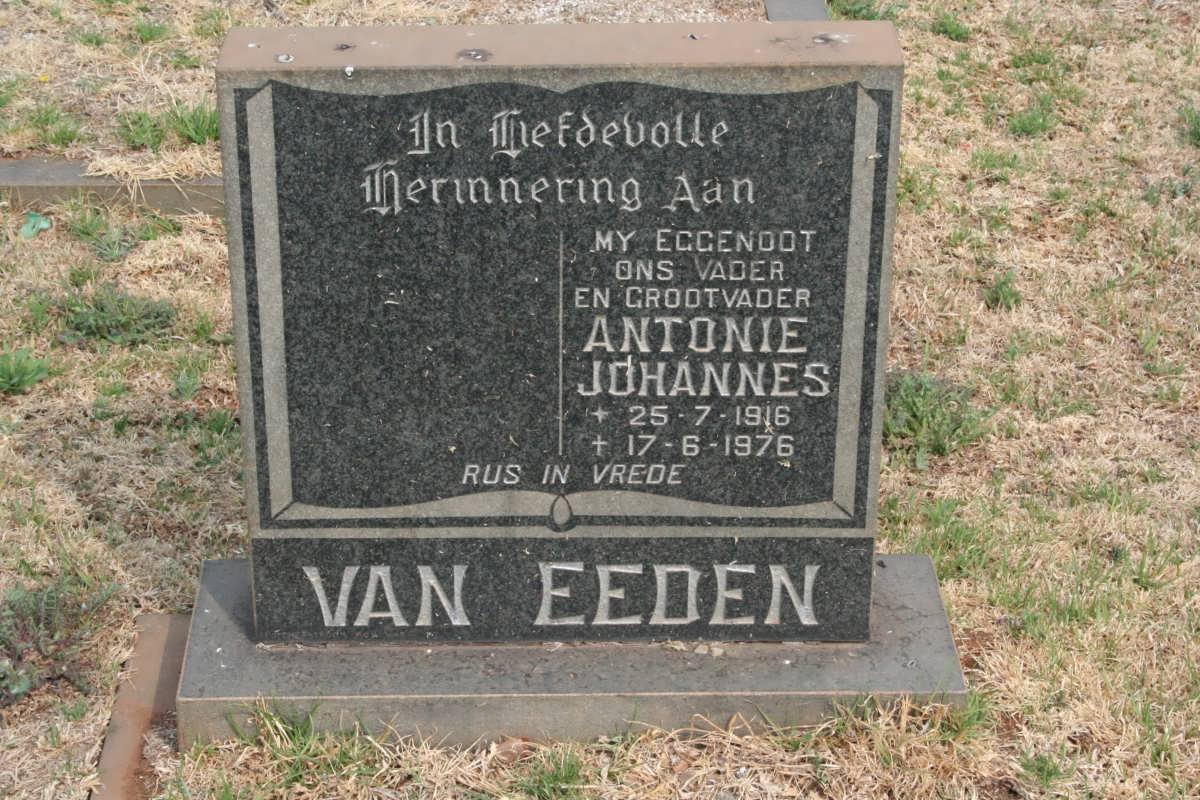 EEDEN Antonie Johannes, van 1916-1976