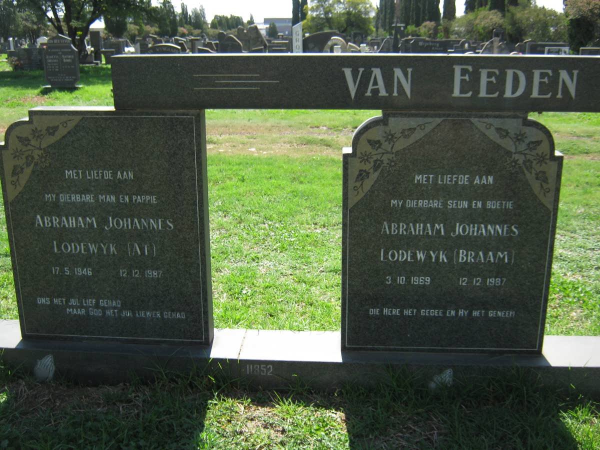 EEDEN Abraham Johannes Lodewyk, van 1946-1987 :: VAN EEDEN Abraham Johannes Lodewyk 1969-1987