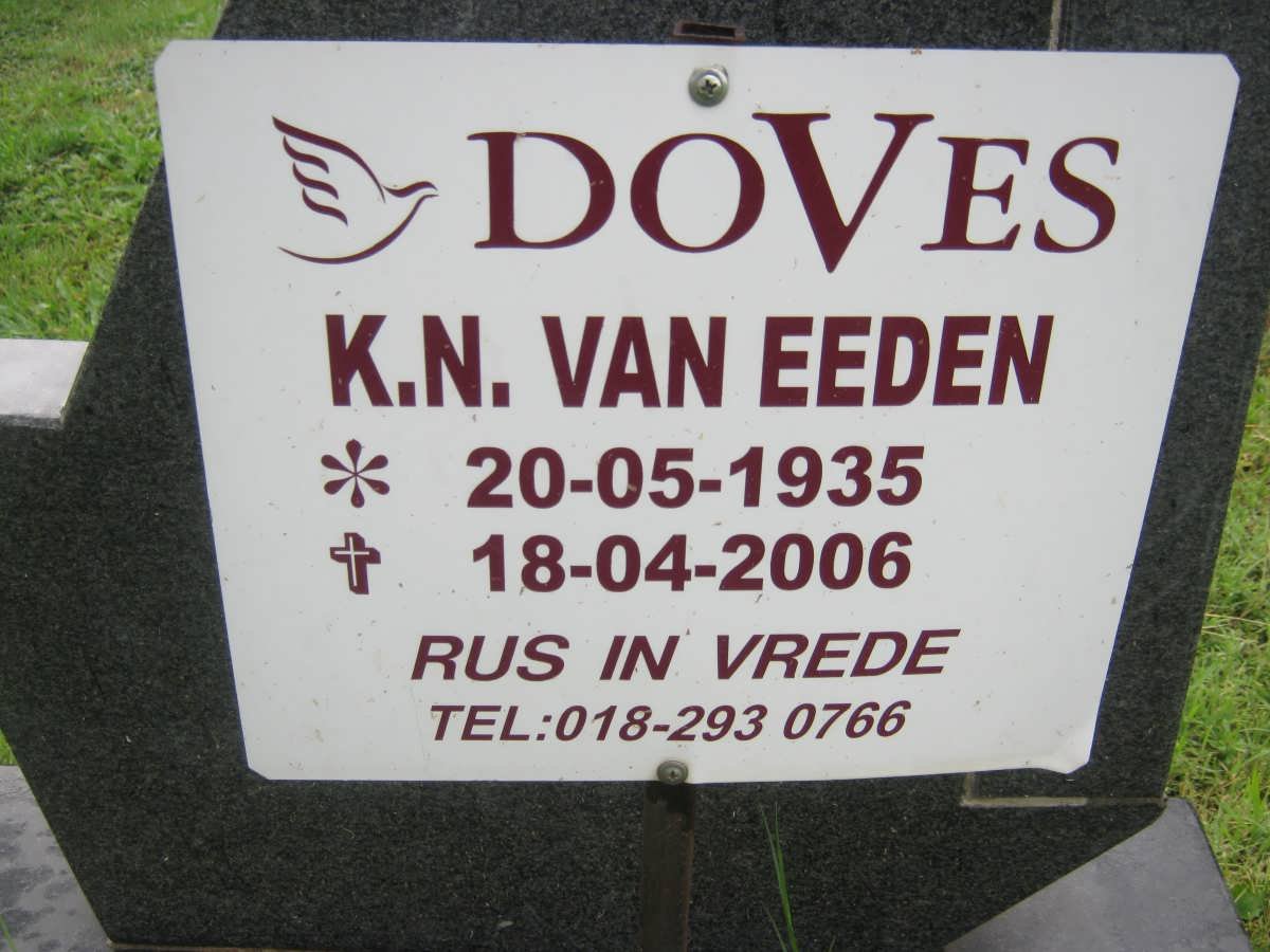 EEDEN K.N., van 1935-2006