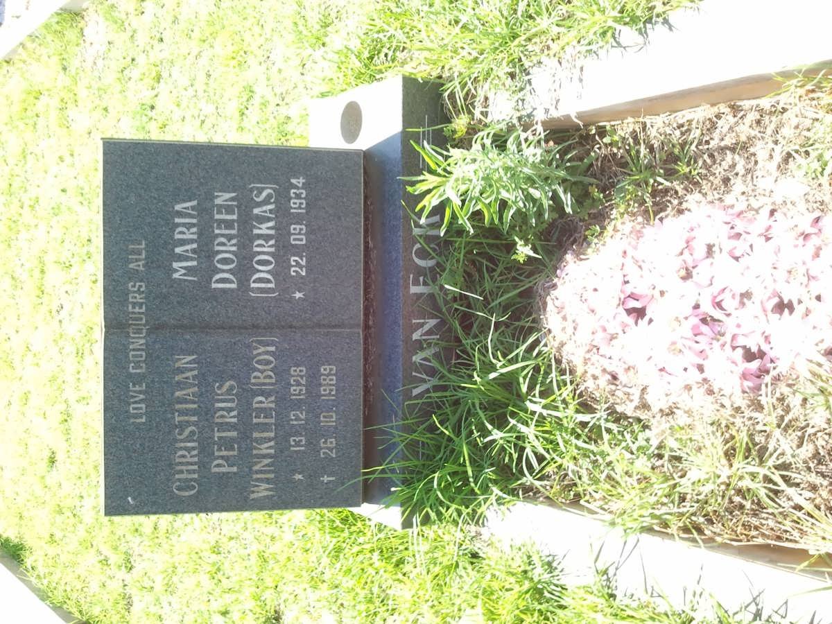 ECK Christiaan Petrus Winkler, van 1928-1989 &amp; Maria Doreen DORKAS 1934-
