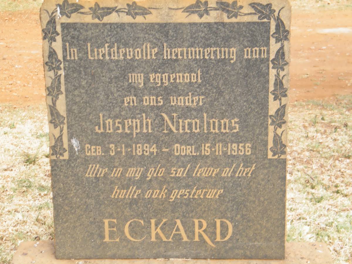 ECKARD Joseph Nicolaas 1894-1956