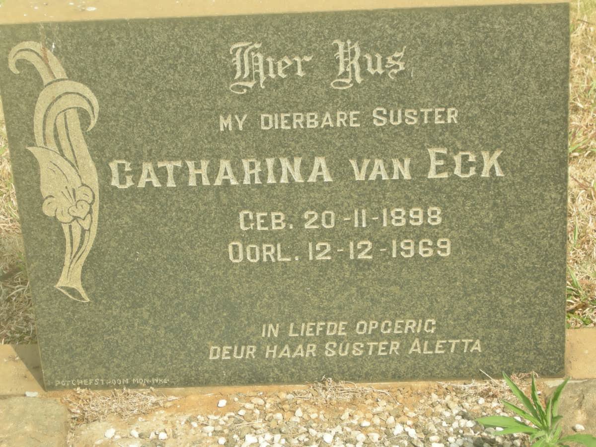 ECK Catharina, van 1898-1969