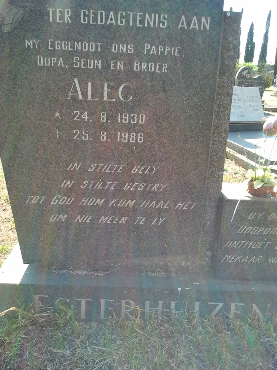 ESTERHUIZEN Alec 1930-1986
