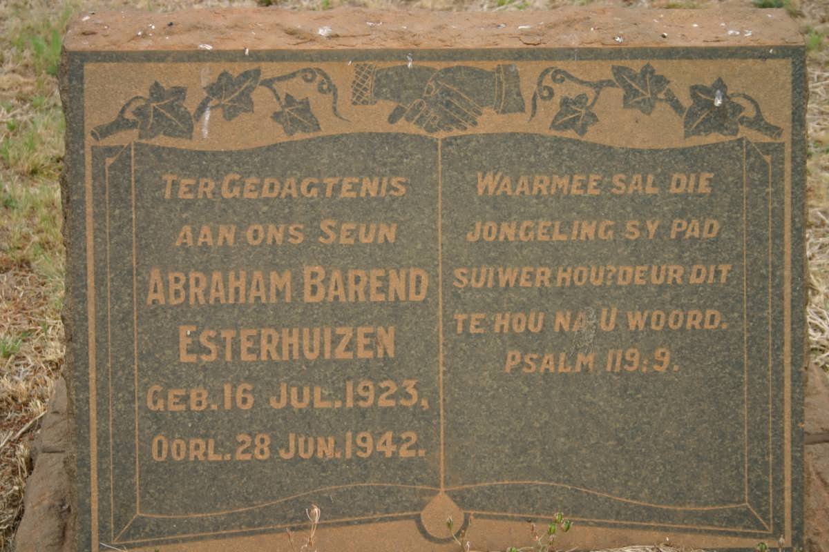 ESTERHUIZEN Abraham Barend 1923-1942