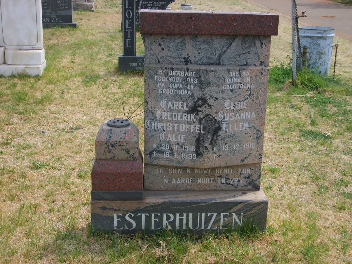 ESTERHUIZEN Carel Frederik Christoffel 1916-1993 &amp; Elsie Susanna  Ellen 1918-