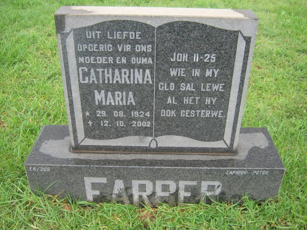 FARBER Catharina Maria 1924-2002