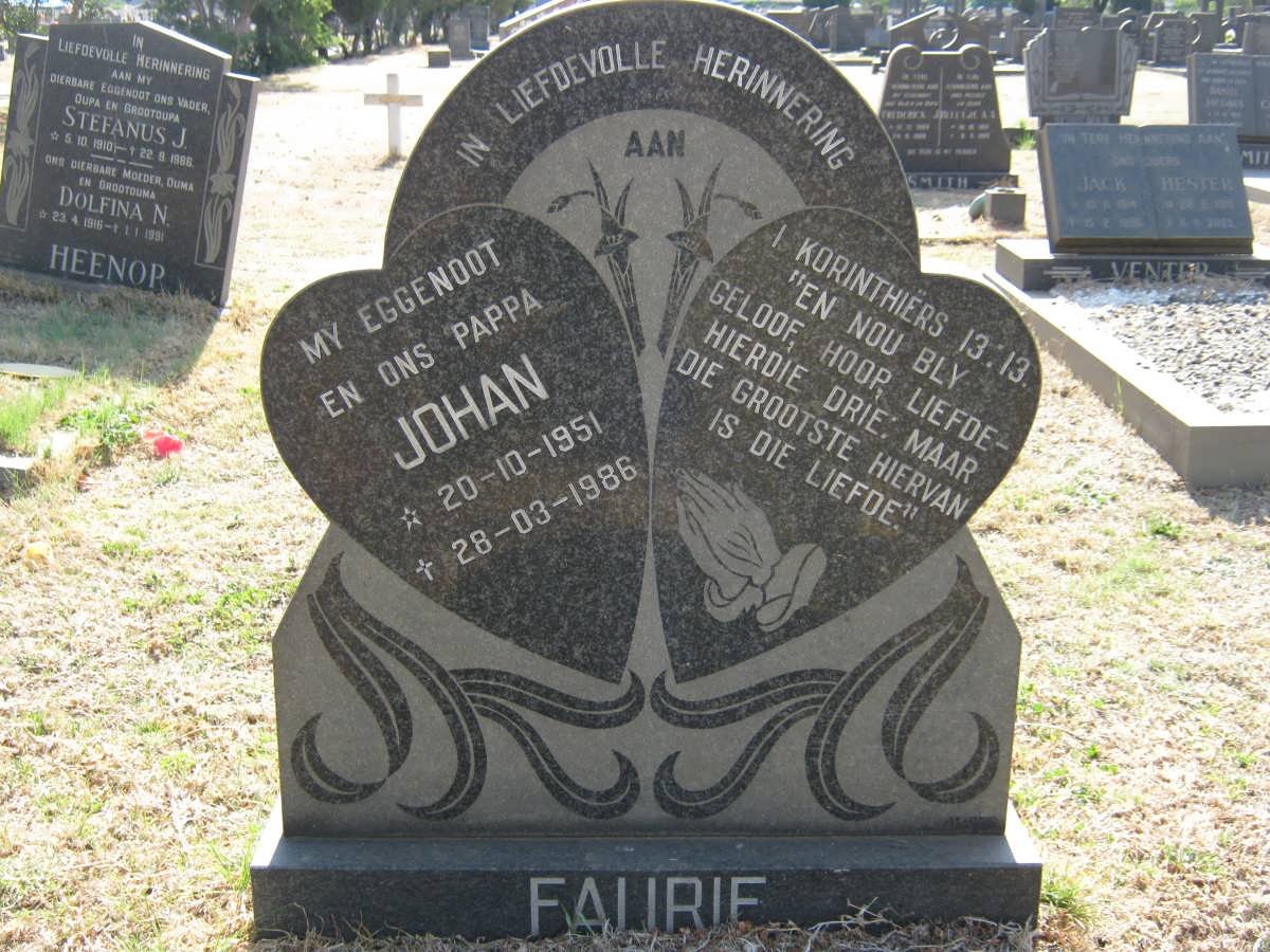 FAURIE Johan 1951-1986