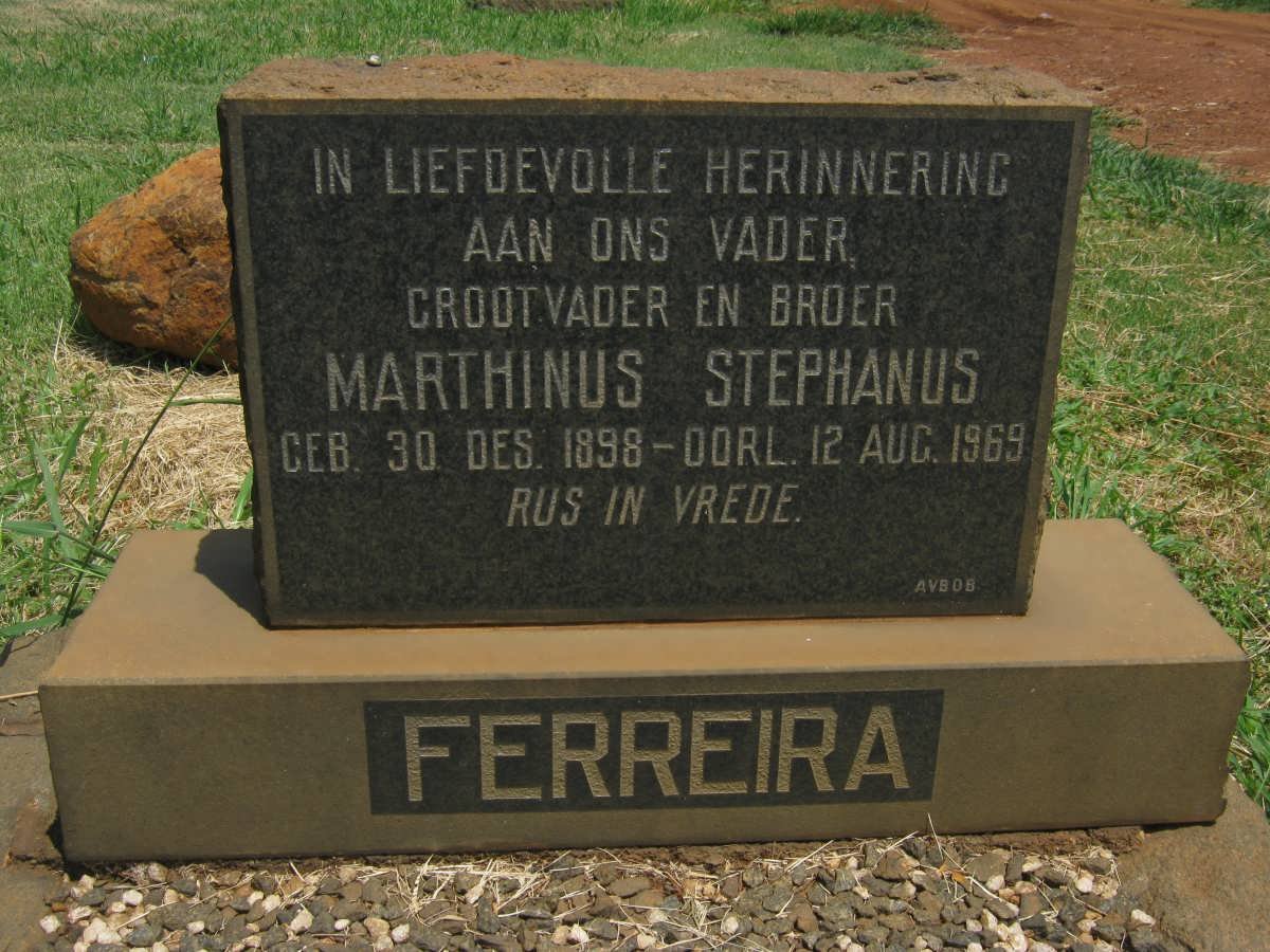 FERREIRA Marthinus Stephanus 1898-1969