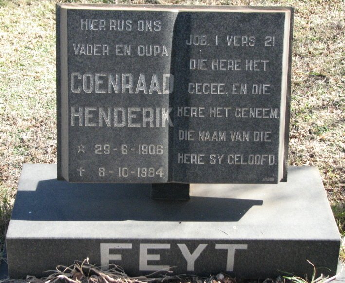 FEYT Coenraad Hendrik 1906-1984