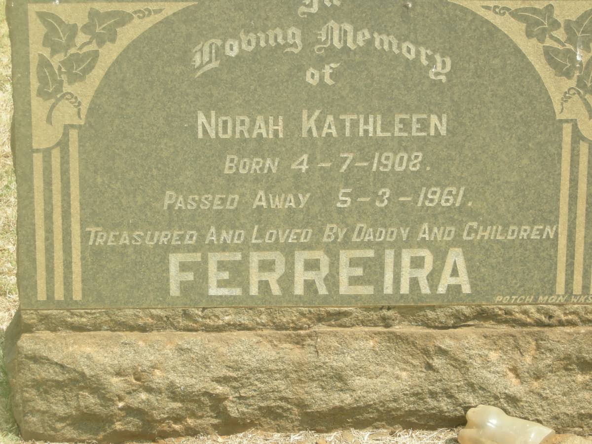 FERREIRA Norah Kathleen 1908-1961