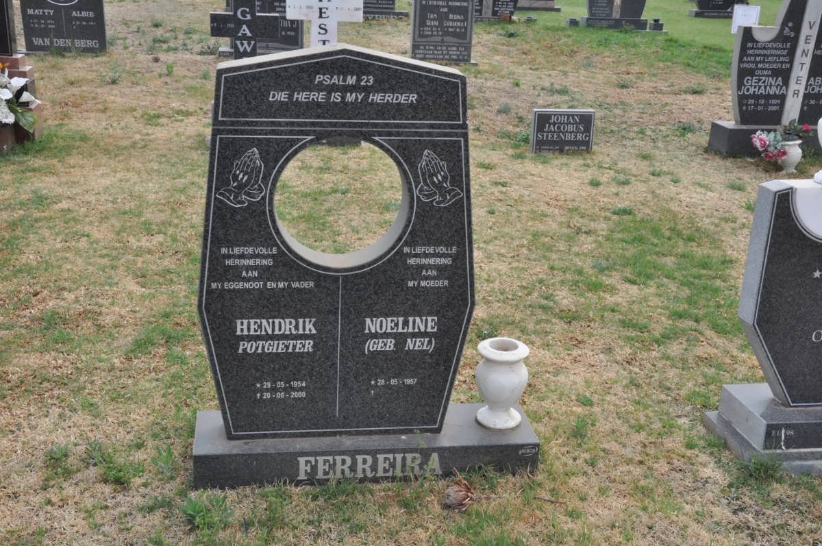 FERREIRA Hendrik Potgieter 1954-2000 &amp; Noeline NEL 1957-
