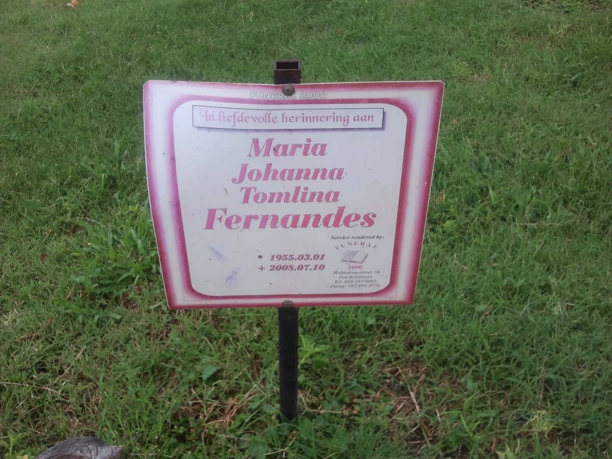 FERNANDES Maria Johanna Tomlina 1955-2008