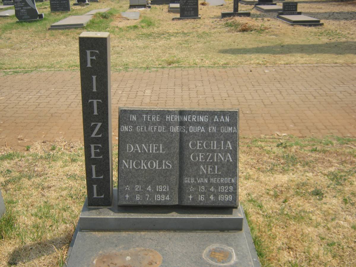 FITZELL Daniel Nickolis 1921-1994 &amp; Cecilia Gezina Nel VAN HEERDEN 1929-1999