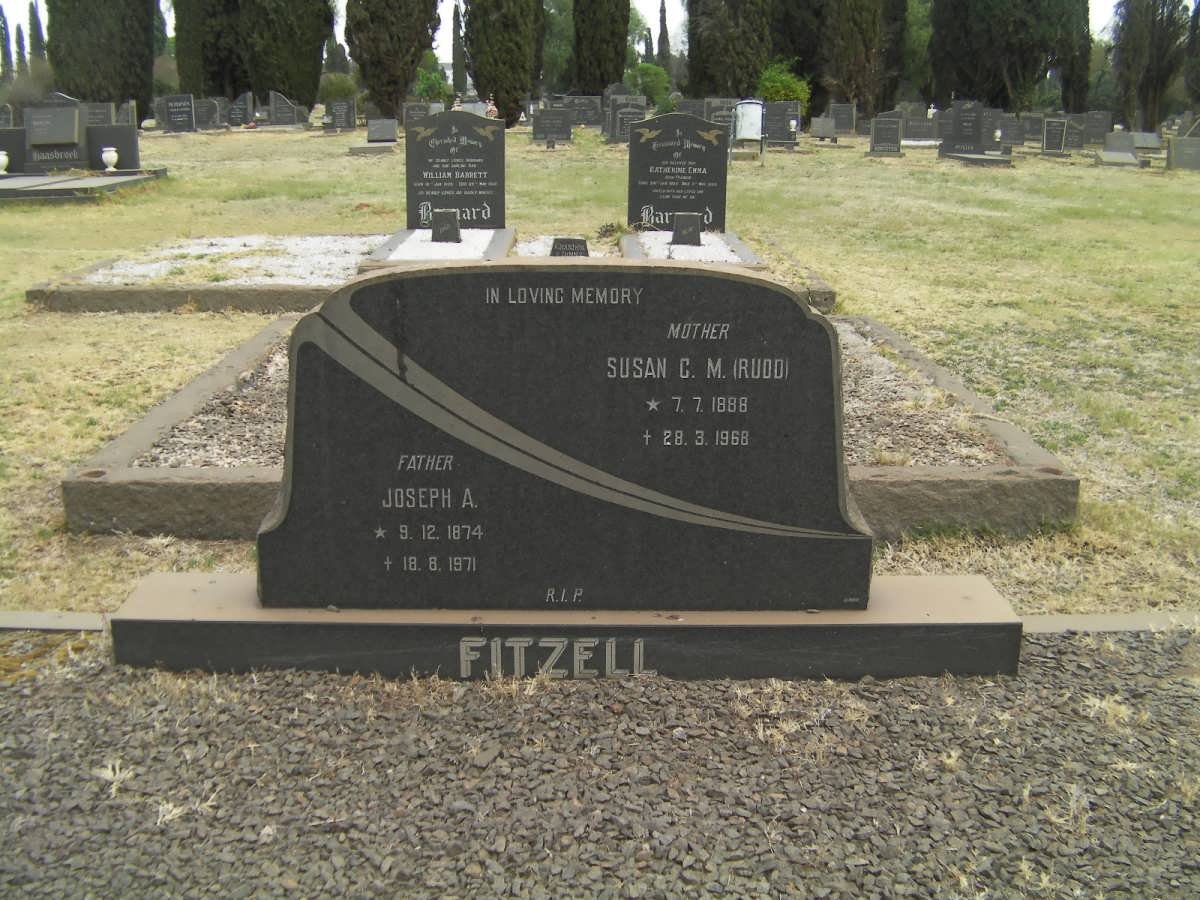 FITZELL Joseph A. 1874-1971 &amp; Susan C.M. RUDD 1888-1963