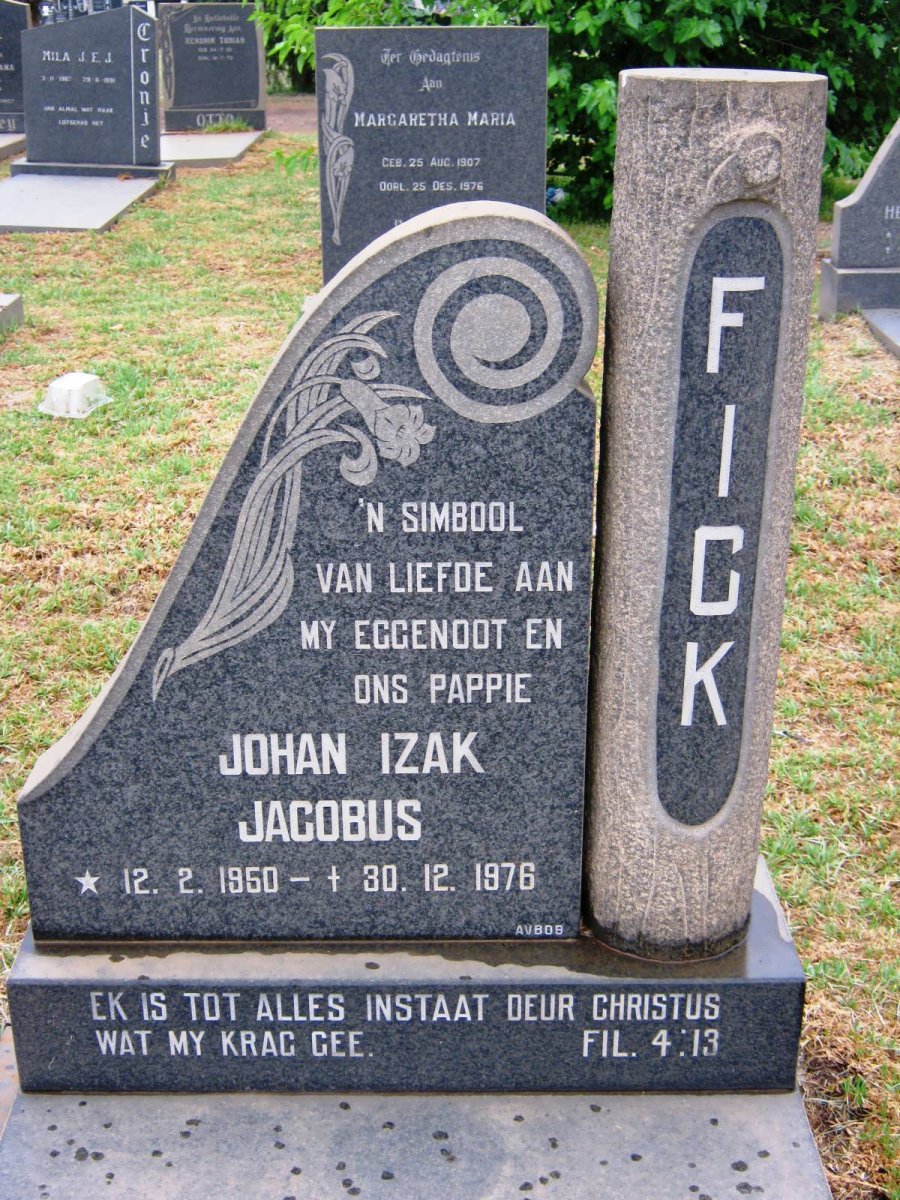 FICK Johan Izak Jacobus 1950-1976