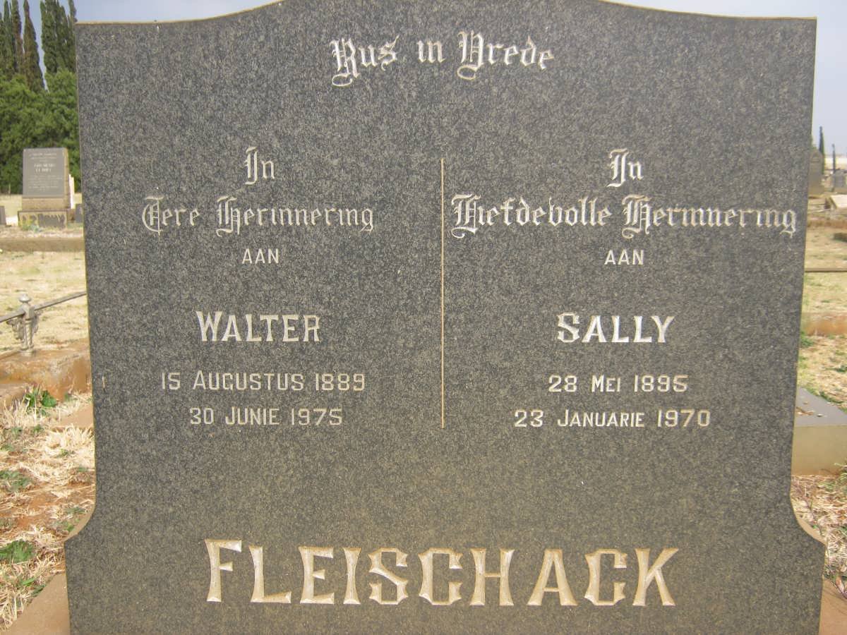 FLEISCHACK Walter 1889-1975 &amp; Sally 1895-1970
