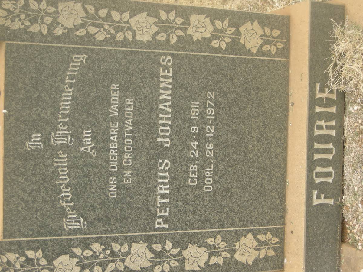 FOURIE Petrus Johannes 1911-1972