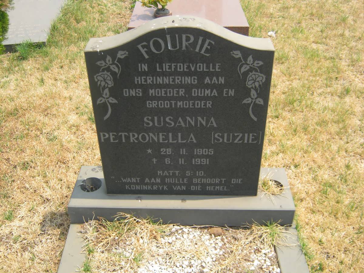 FOURIE Susanna Petronella 1905-1991