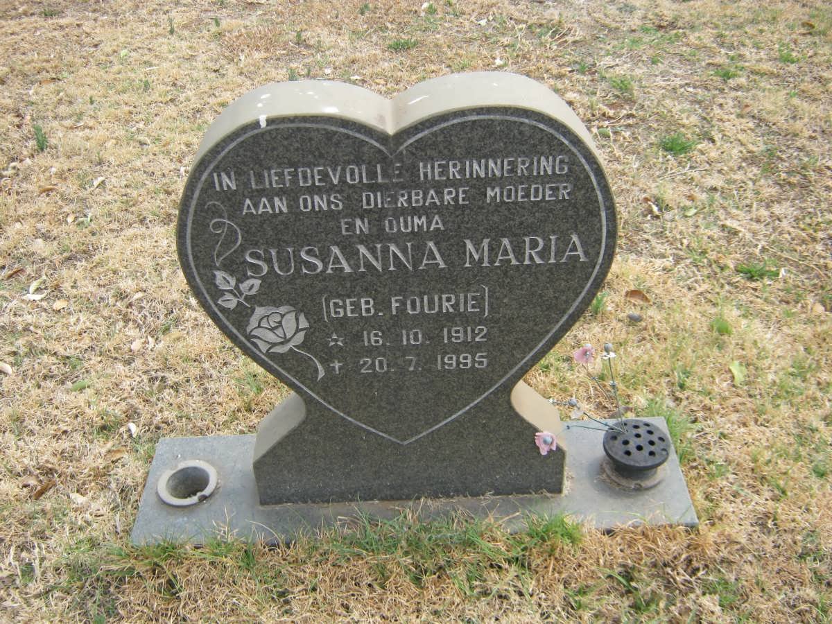 FOURIE Susanna Maria nee FOURIE 1912-1995
