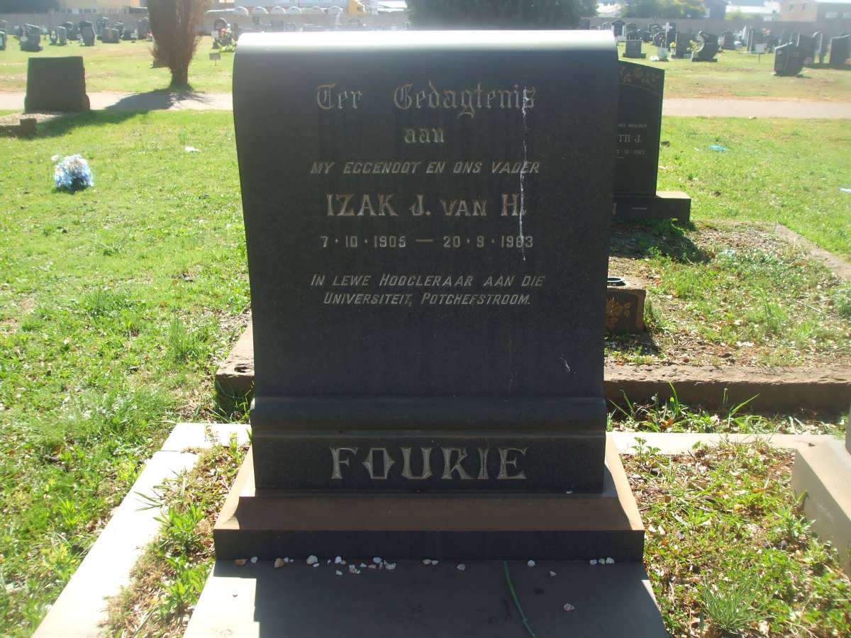 FOURIE Izak J. van H. 1905-1963