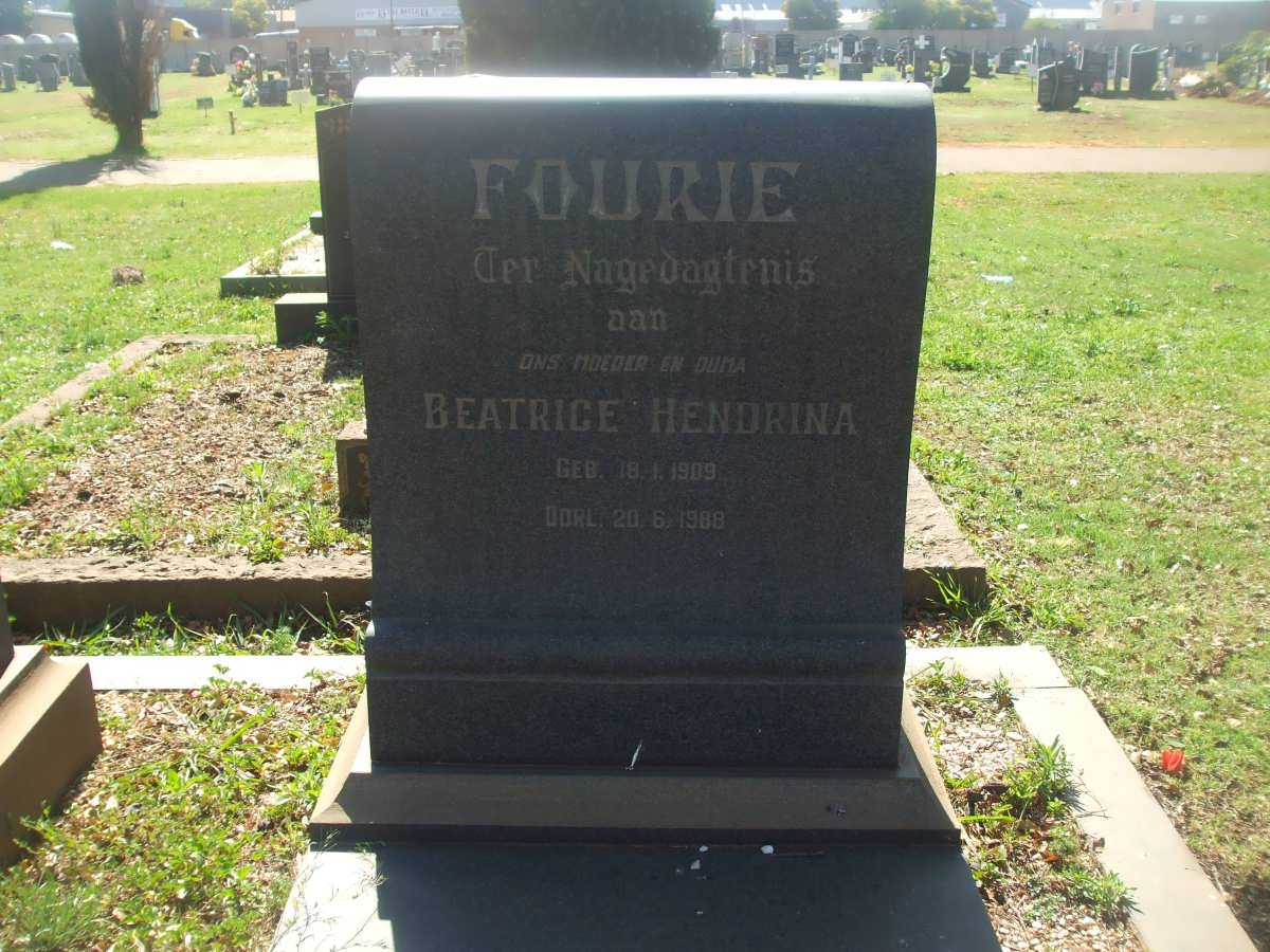 FOURIE Beatrice Hendrina 1909-1988