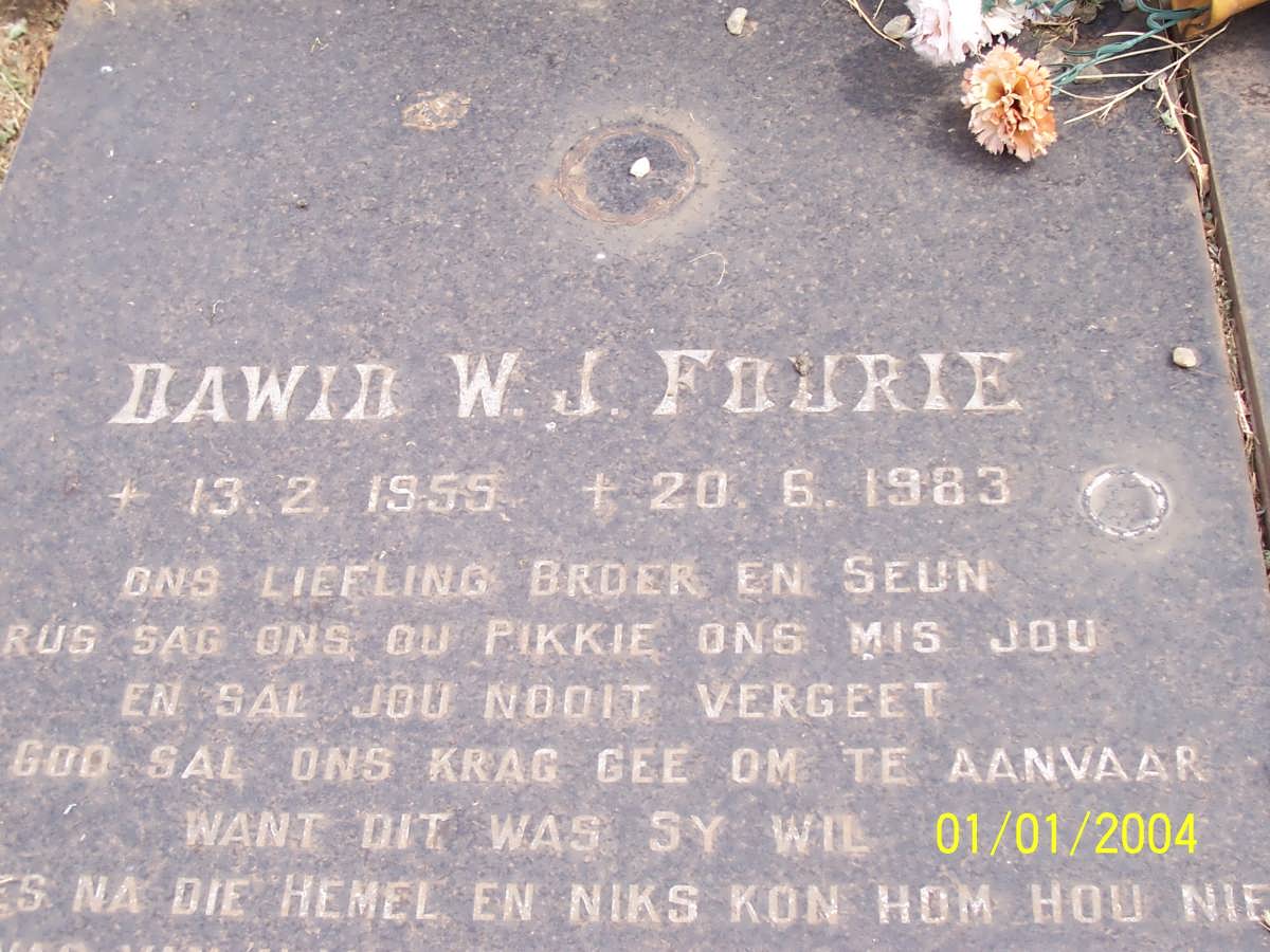 FOURIE Dawid W.J. 1959-1983