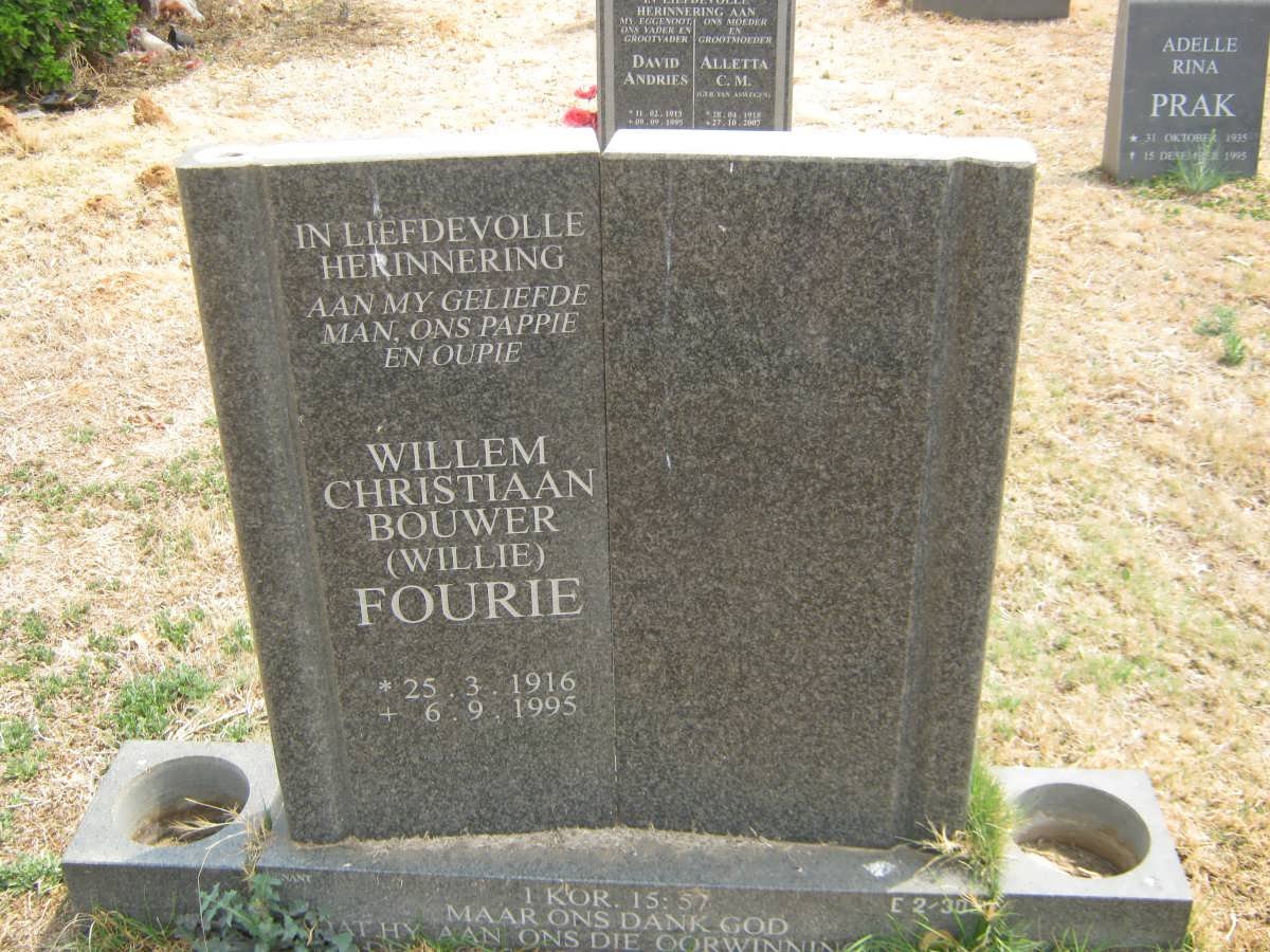 FOURIE Willem Christiaan Bouwer 1916-1995