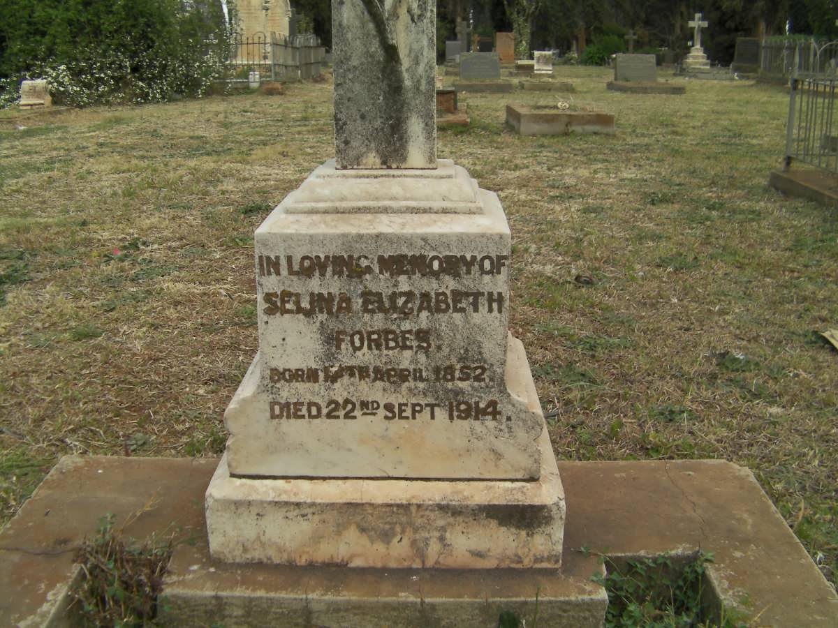 FORBES Selina Elizabeth 1852-1914