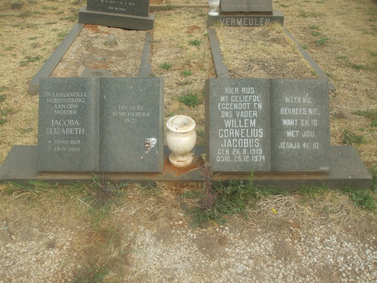 FOURIE Willem Cornelius Jacobus 1919-1974 &amp; Jacoba Elizabeth 1928-2002