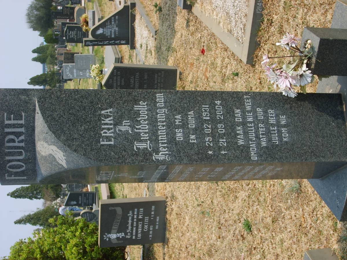 FOURIE Erika 1931-2004