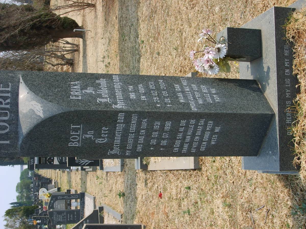 FOURIE Boet 1931-1990 &amp; Erika 1931-2004