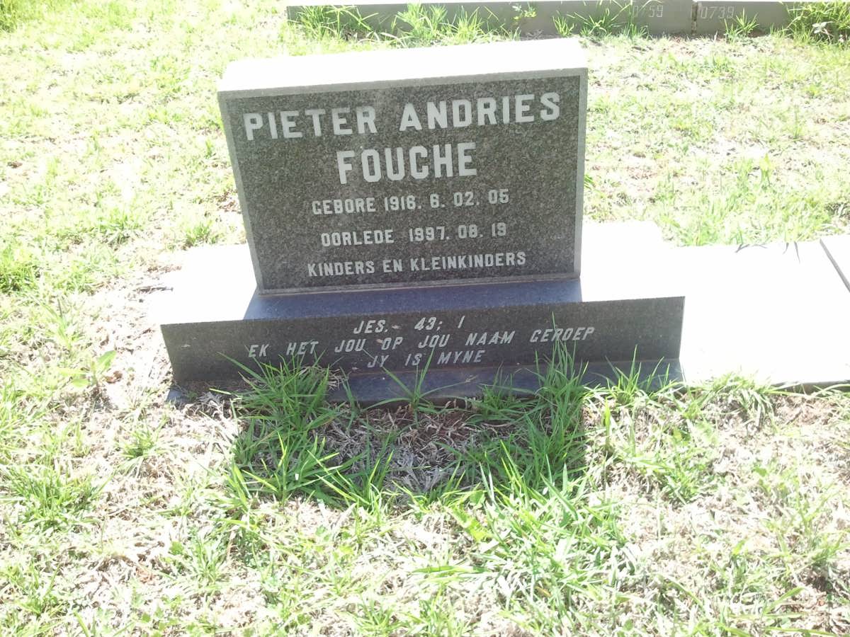 FOUCHE Pieter Andries 1916-1997
