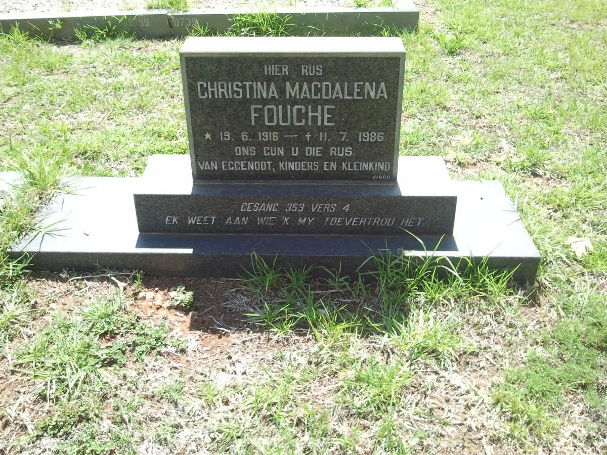 FOUCHE Christina Magdalena 1916-1986