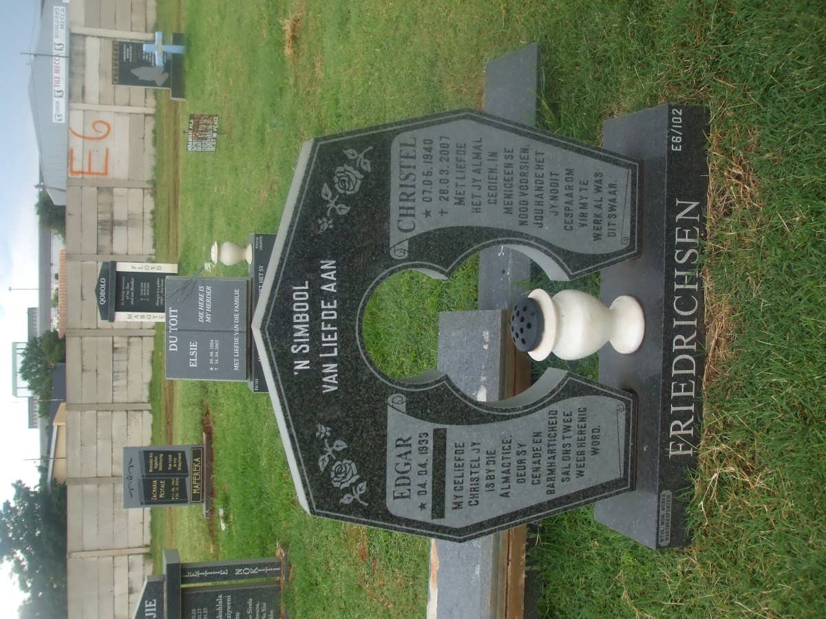 FRIEDRICHSEN Edgar 1933- &amp; Christel 1940-2007