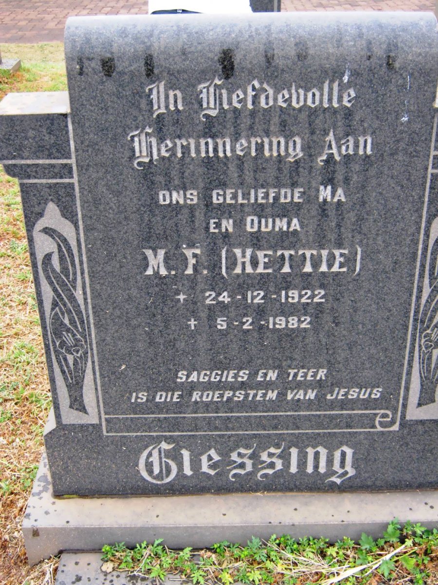 GIESSING M.F. 1922-1982
