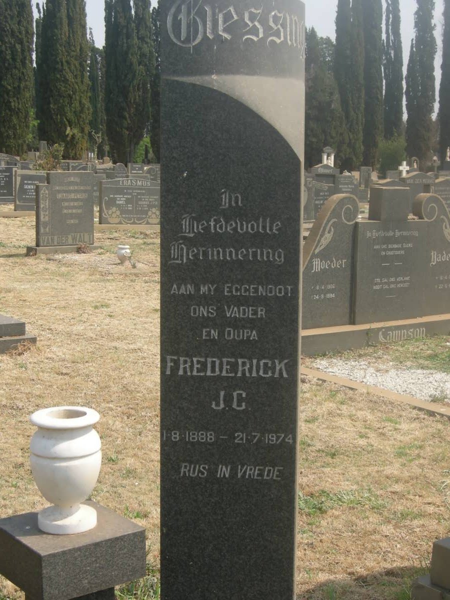 GIESSING Frederick J.C. 1888-1974