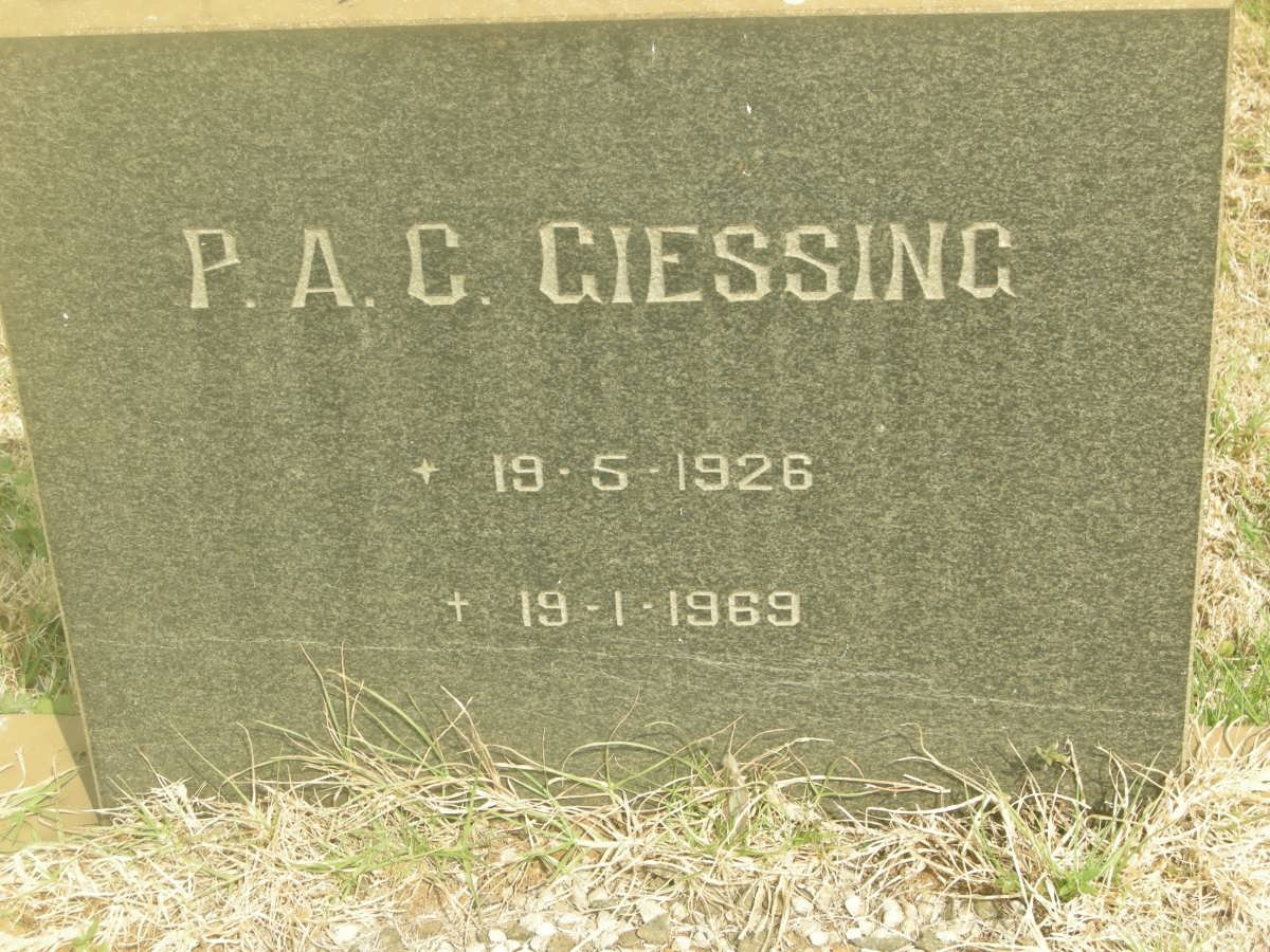 GIESSING P.A.C. 1926-1969