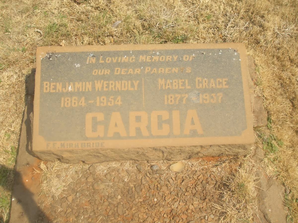 GARCIA Benjamin Werndly 1864-1954 &amp; Mabel Grace 1877-1937