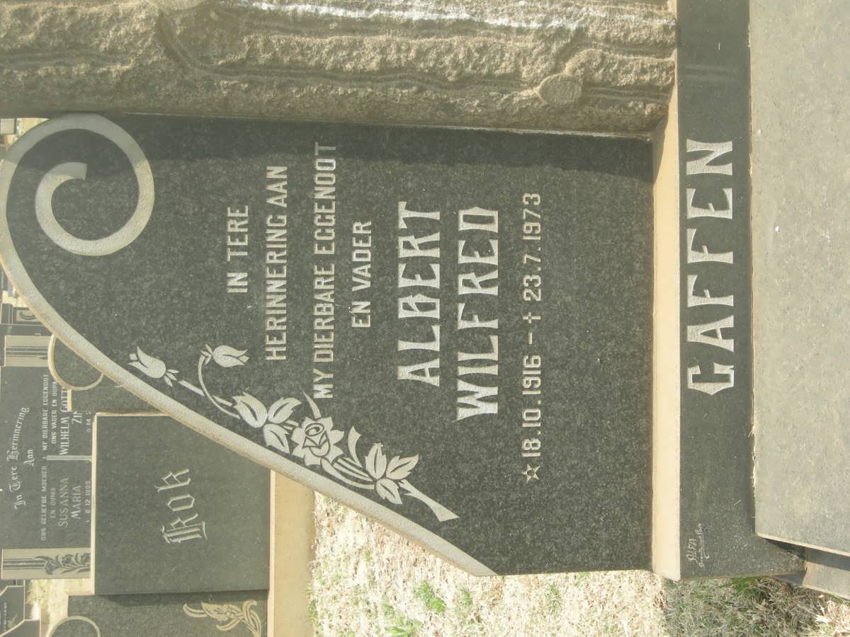 GAFFEN Albert Wilfred 1916-1973