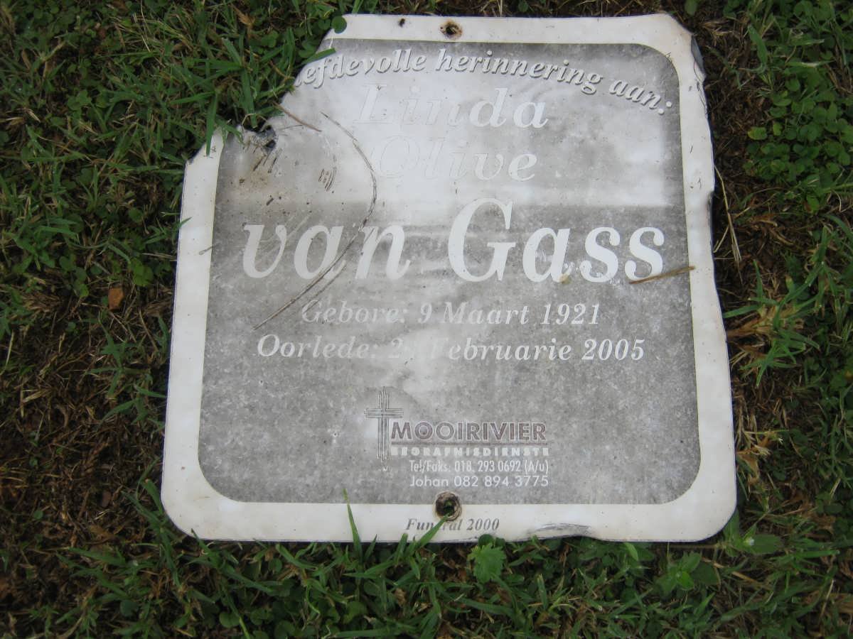 GASS Linda Olive, van 1921-2005