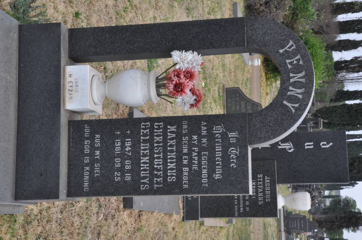 GELDENHUYS Marthinus Christoffel 1947-1981