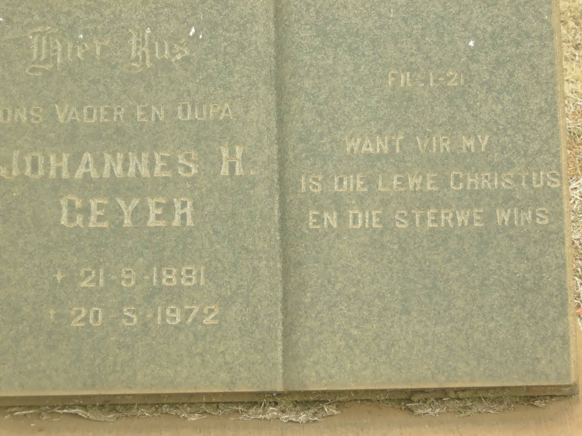 GEYER Johannes H. 1881-1972
