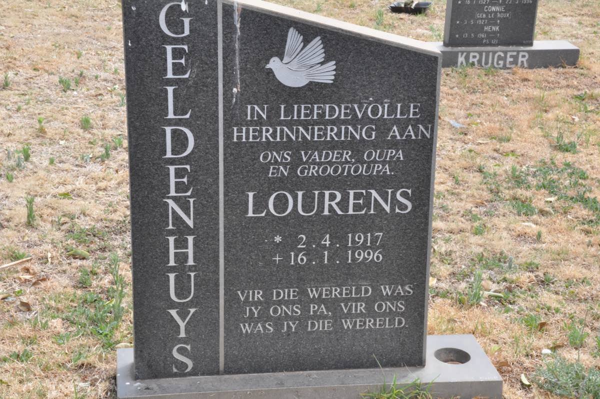 GELDENHUYS Lourens 1917-1996