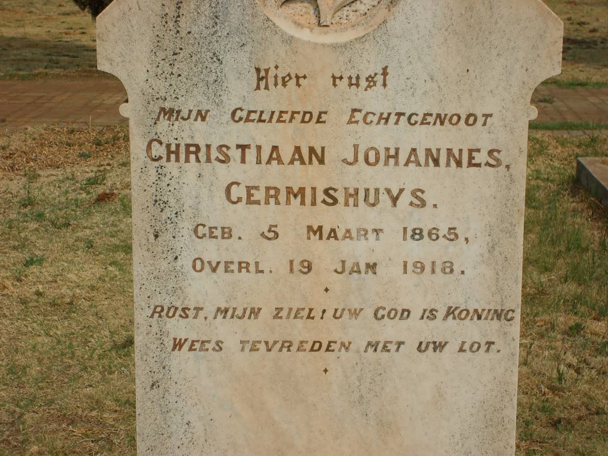 GERMISHUYS Christiaan Johannes 1865-1918