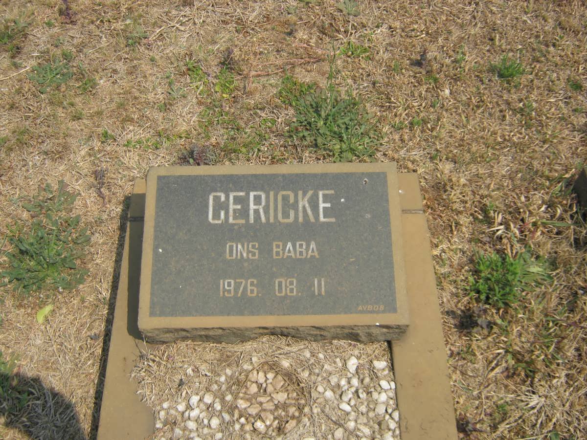 GERICKE Baba 1976-1976
